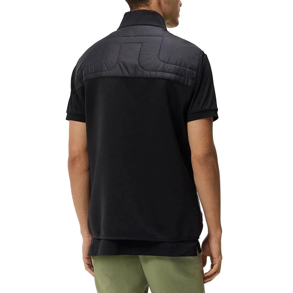 J.Lindeberg Martino Quilt Hybrid Golf Vest Black - SS24