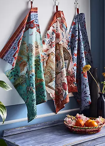Joe Browns Road To Jaipur Set of 3 100% Cotton Tea Towels | Kaleidoscope