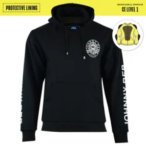 Johnny Reb Hume JR Logo Protective Fleece Hoodie with KEVLAR¬Æ in Black Cotton