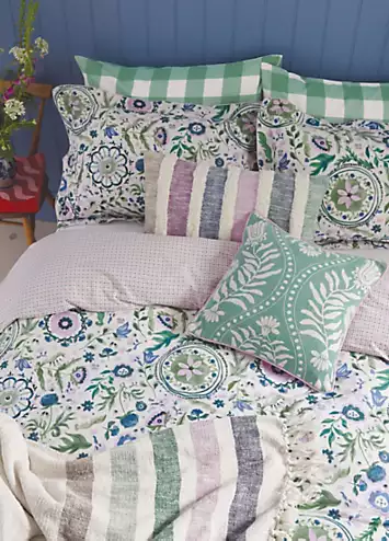 Joules Festival Flowers 100% Cotton Percale 180 Thread Count Duvet Cover Set | Kaleidoscope