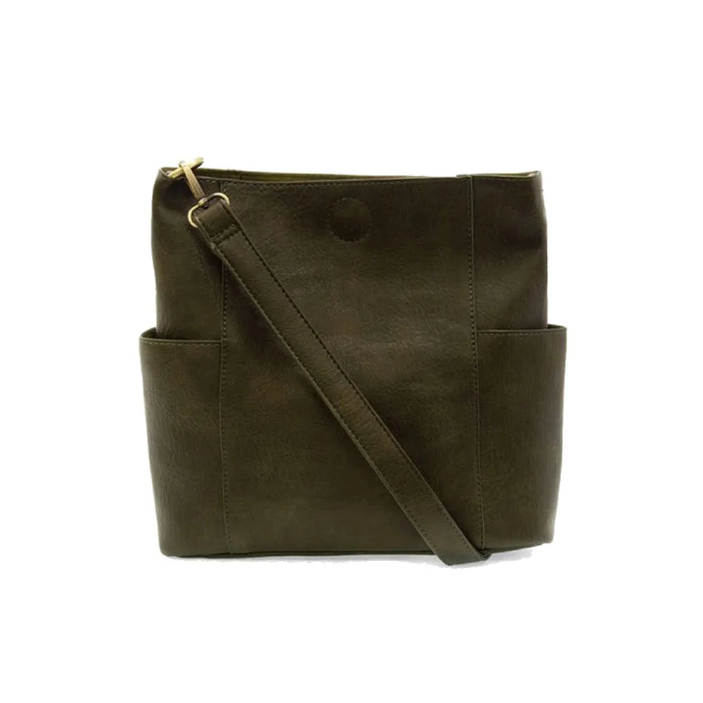 JOY SUSAN KAYLEIGH SHOULDER BAG DARK MOSS