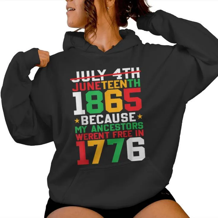 Junenth Celebrate Freedom 1865 African American Women Women Hoodie