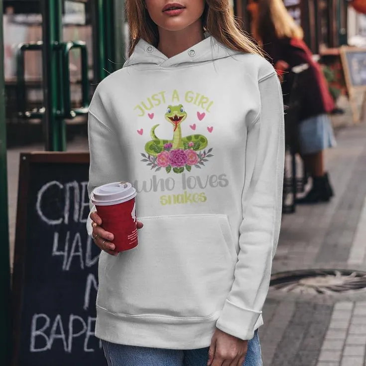 Just A Girl Who Loves Snakes Animals Reptiles Snake Lover Women Hoodie