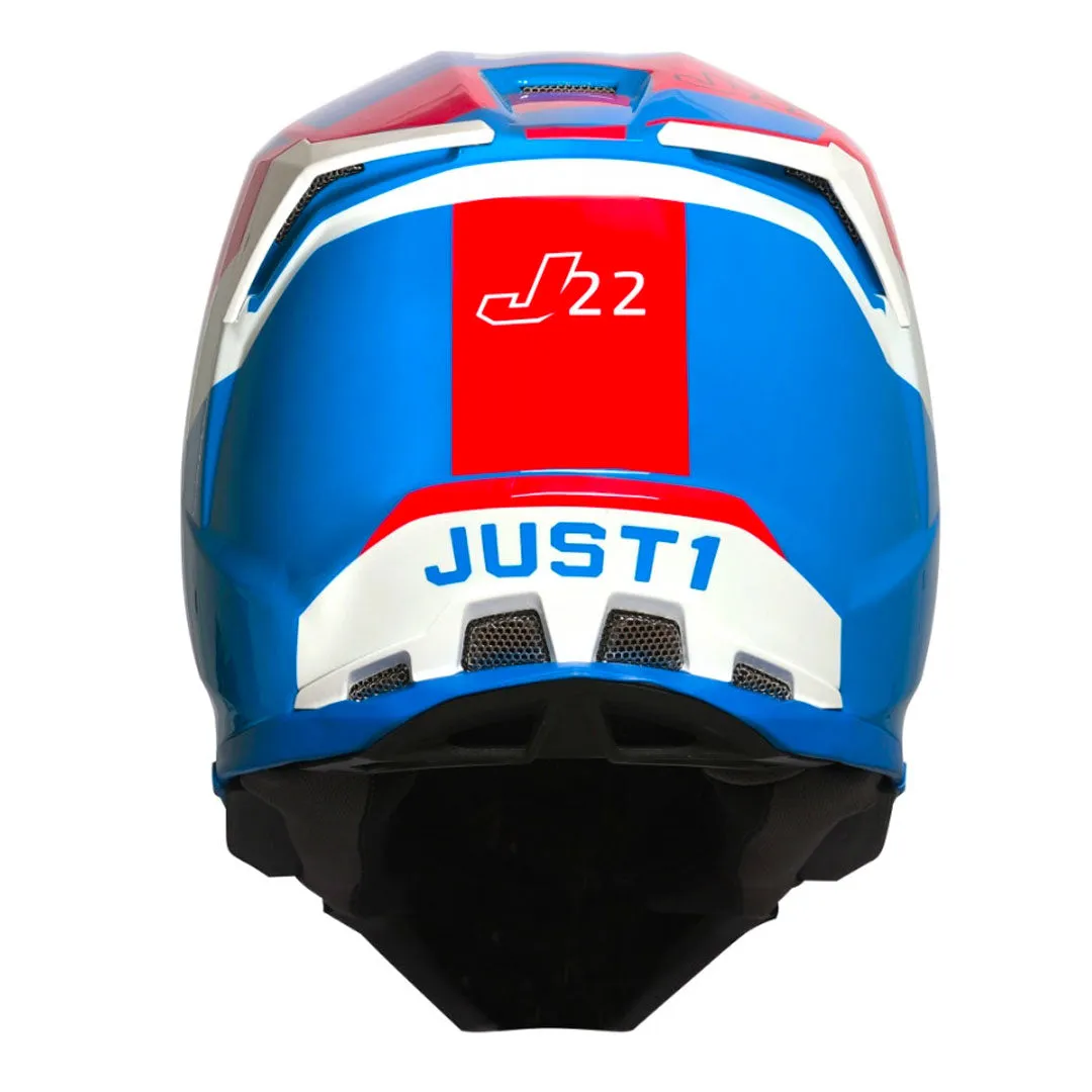 Just1 - J22 Youth Adrenaline Red/Blue/White Carbon Helmet