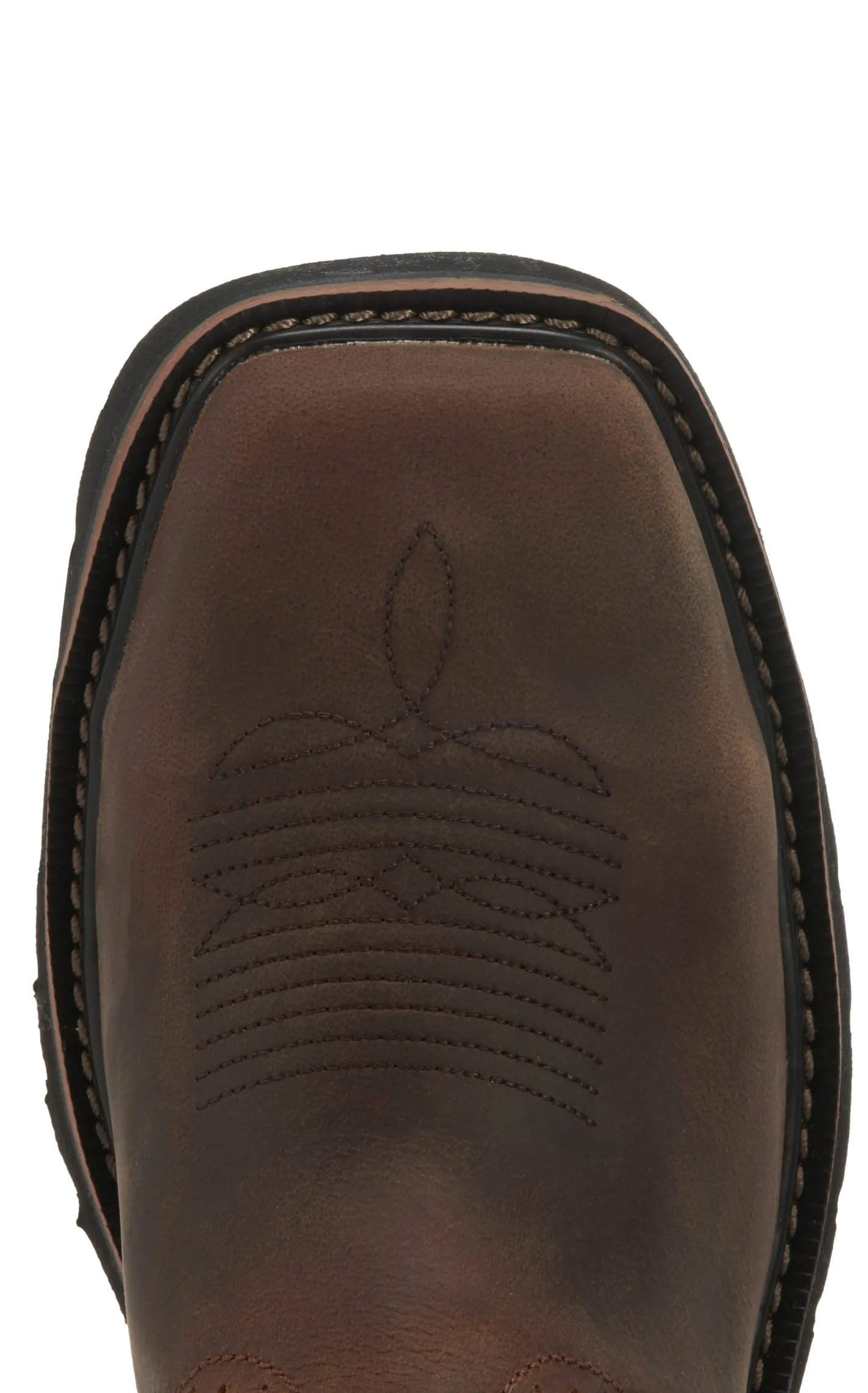 Justin Men's Stampede Driller Dark Brown Waterproof Square Steel Toe Work Boot