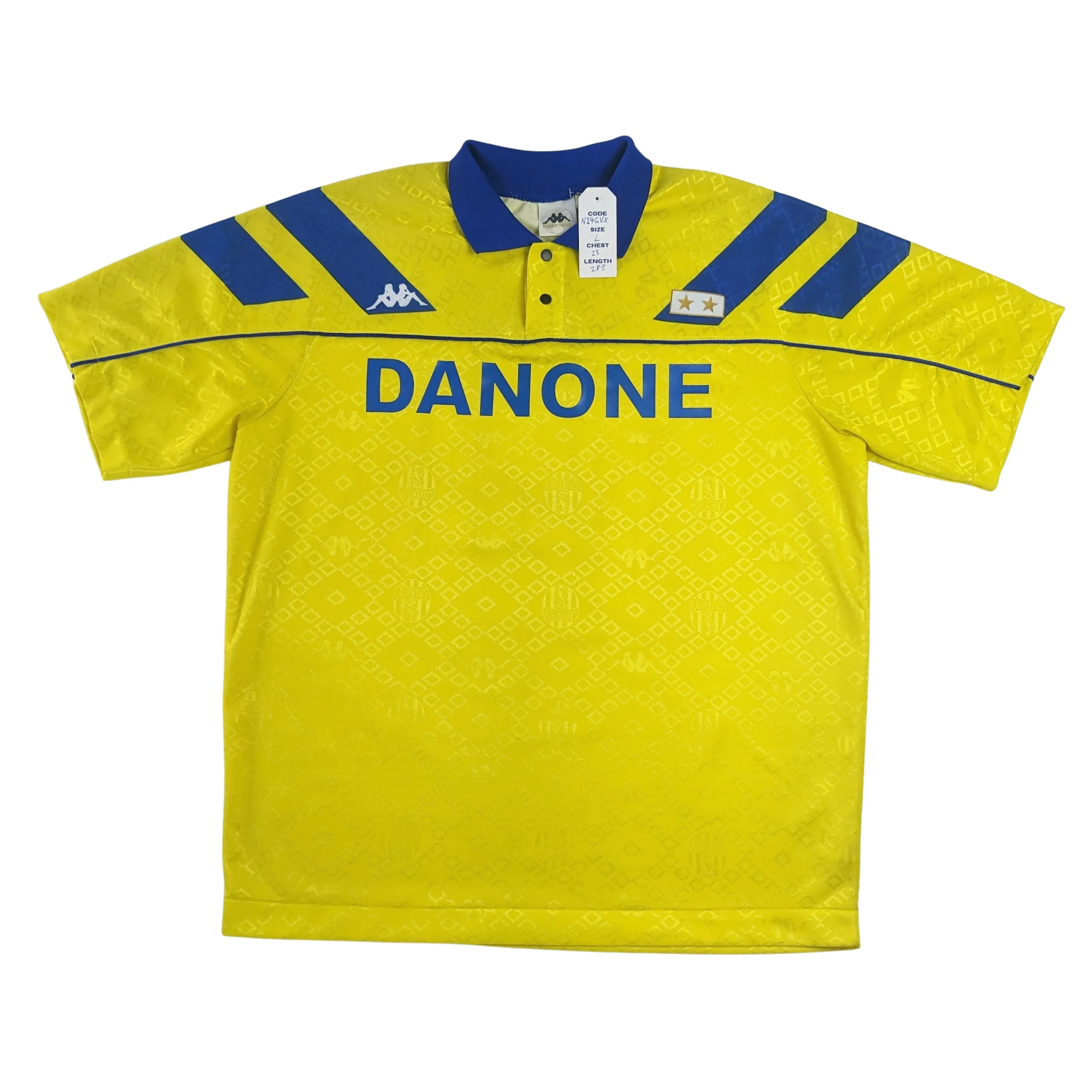 Juventus Italy Danone Original 1992 Away Vintage Football Shirt Large