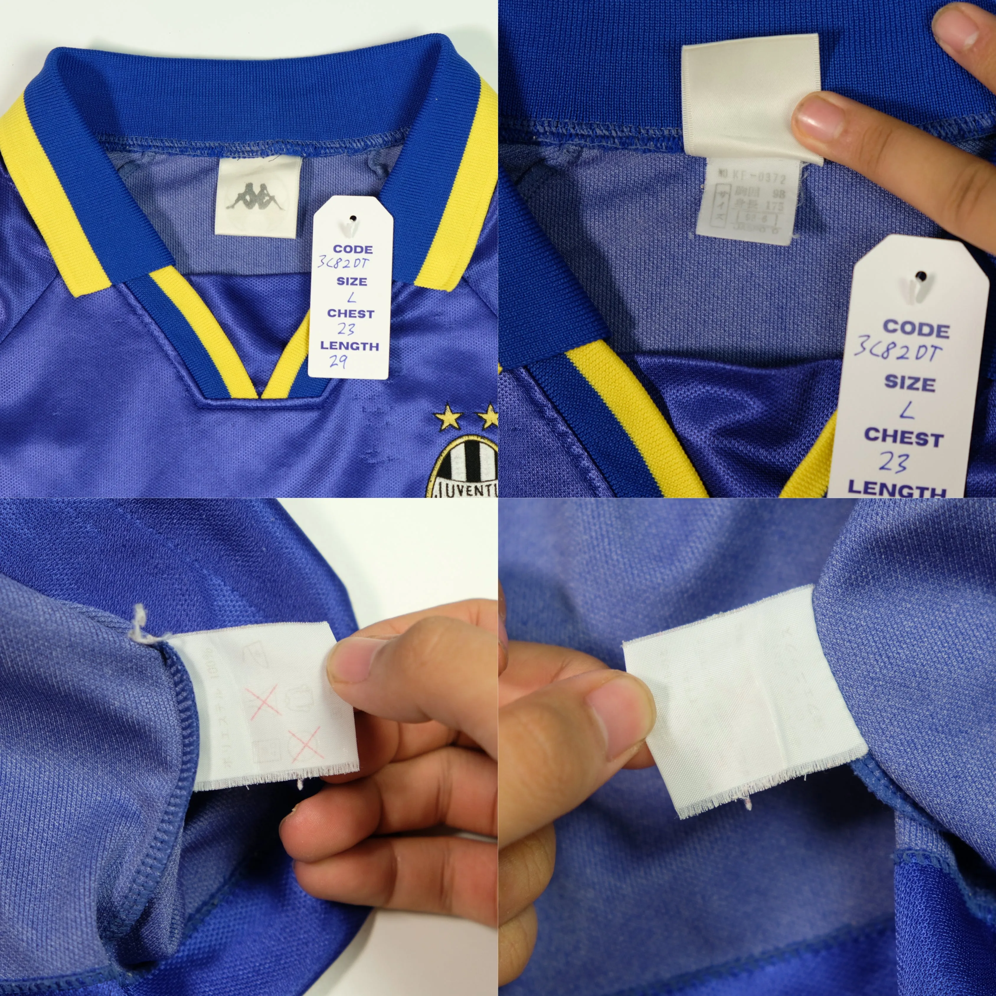 Juventus Italy Danone Original 1994/1995 Away Vintage Football Shirt Large