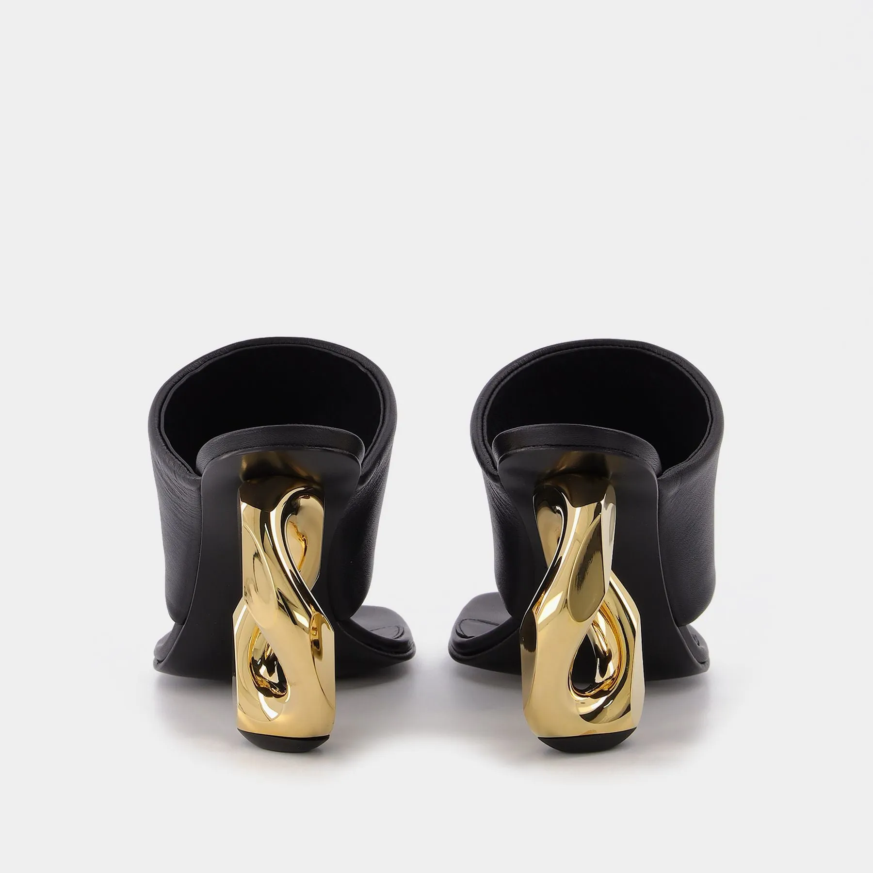 J.W. Anderson  Diamond Sandals in Black Leather