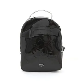 Karl Lagerfeld Shiny Black Backpack For Girl