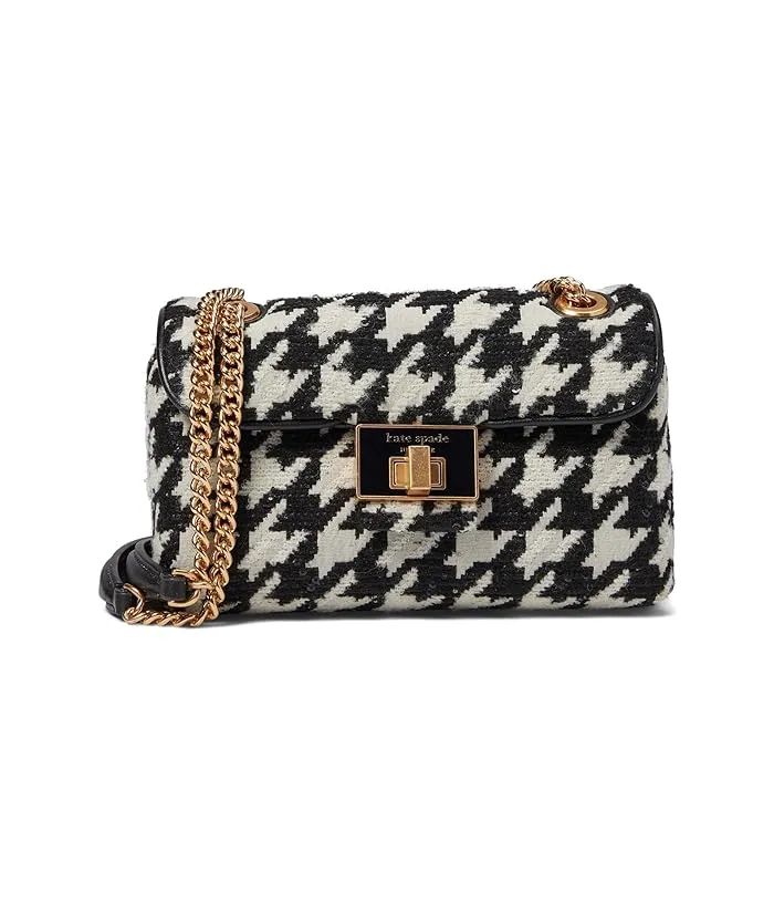 Kate Spade New York Evelyn Sequin Houndstooth Fabric Small Shoulder Crossbody