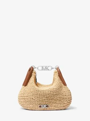 Kendall Small Straw Shoulder Bag