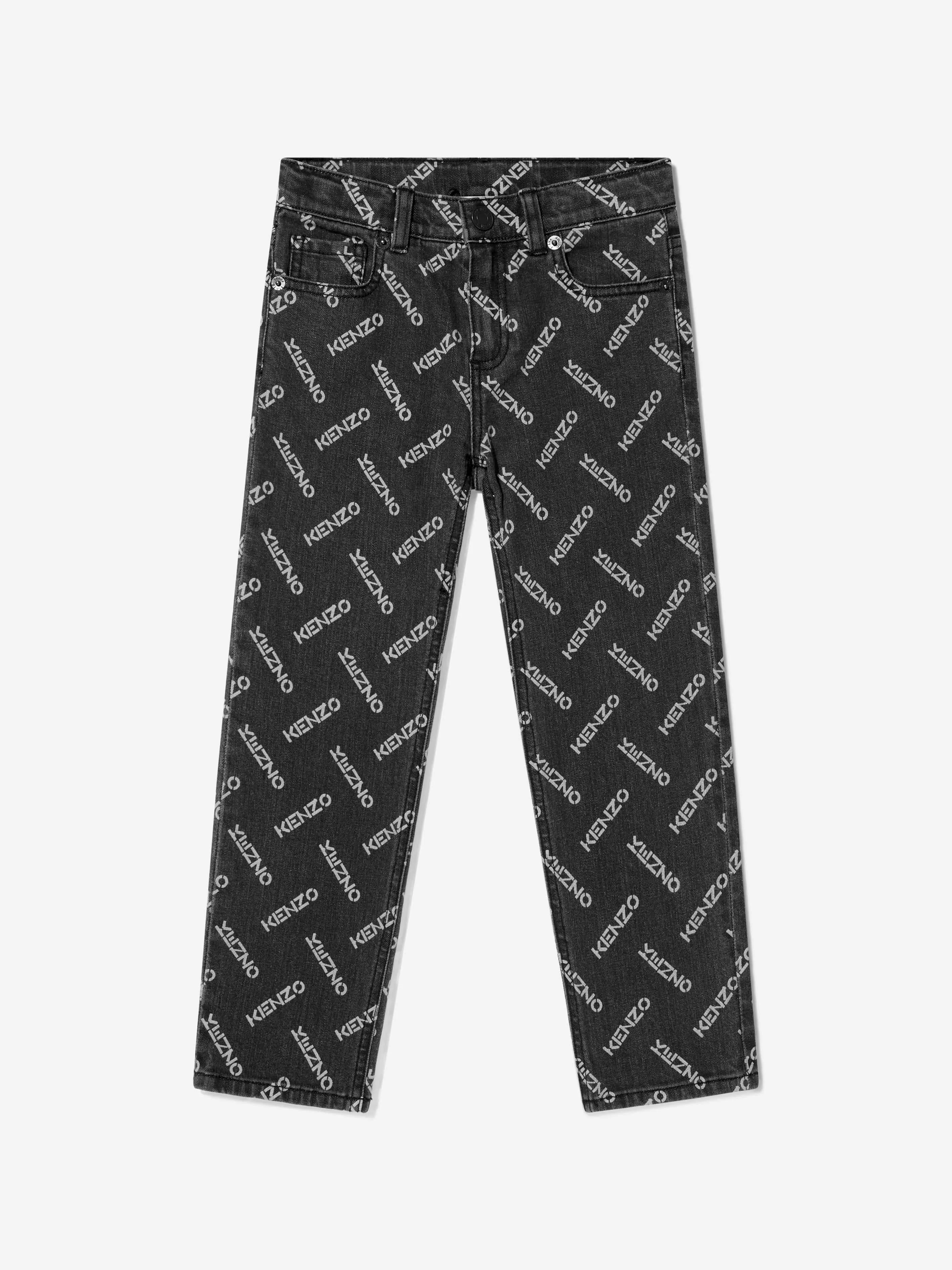 KENZO KIDS - Boys Slim Fit Logo Print Jeans | Childsplay Clothing