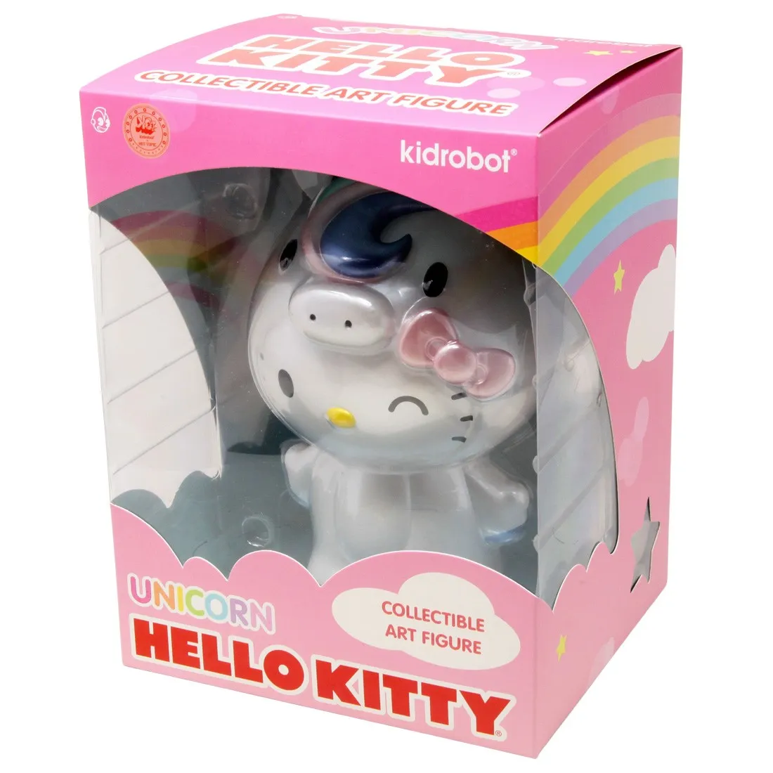 Kidrobot x Sanrio Hello Kitty Unicorn Pastel Pearl Edition 8 Inch Vinyl Art Figure (white)