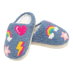 Kids Denim Patch Slipper