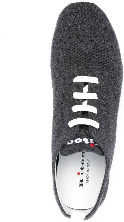 Kiton knitted low-top sneakers Grey