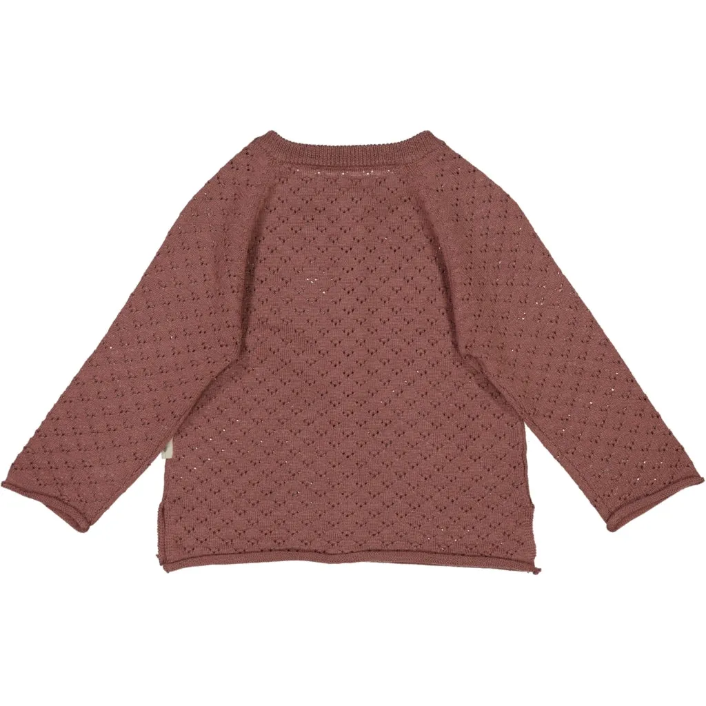 Knit Cardigan Hera - rose brown