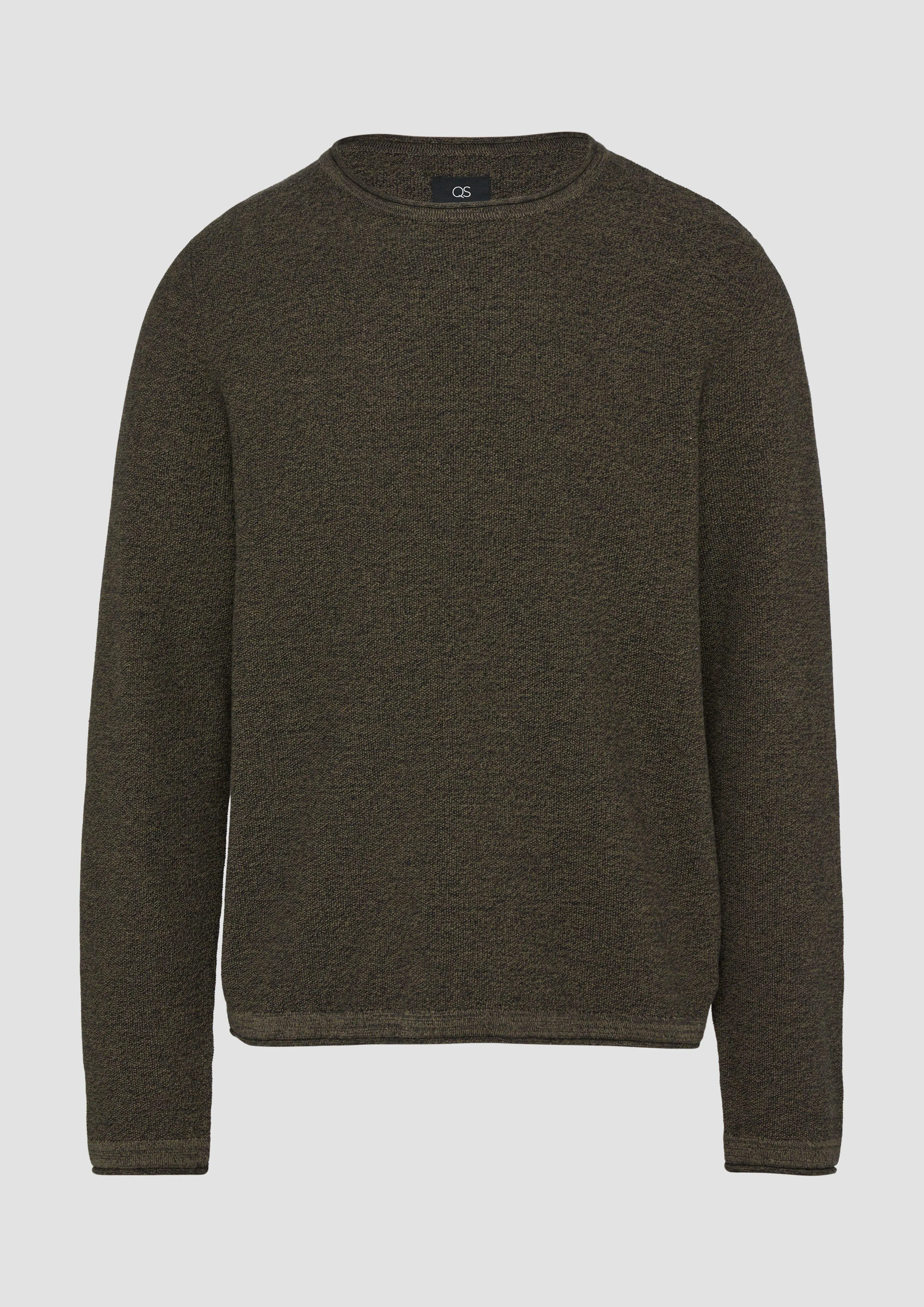 Knit jumper made of melange yarn