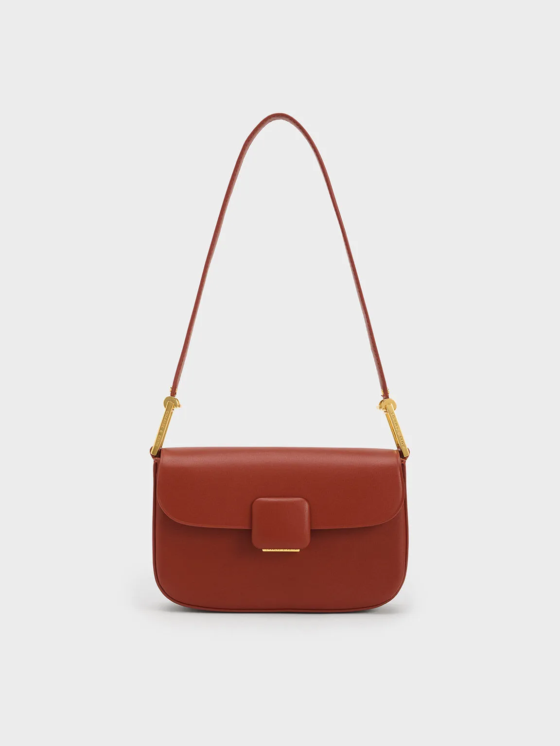 Koa Square Push-Lock Shoulder Bag - Brick