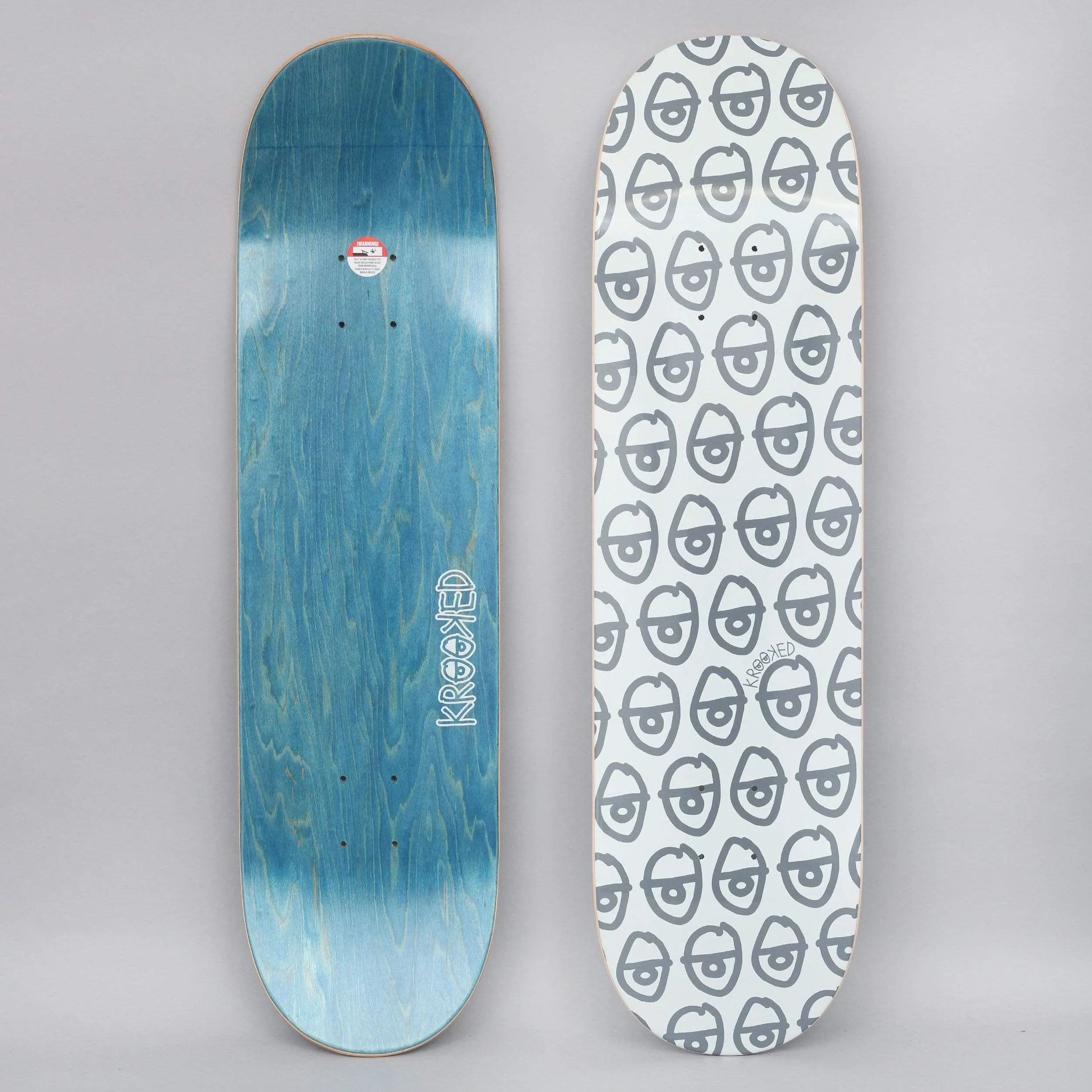 Krooked 8.25 Pewpils Skateboard Deck Grey