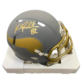 Kyle Rudolph Autographed Minnesota Vikings Slate Mini Helmet (Gold Autograph)