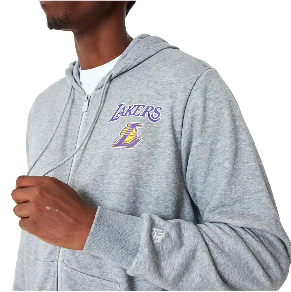 La Lakers Nba Essentials Medium Grey Full Zip Hoodie