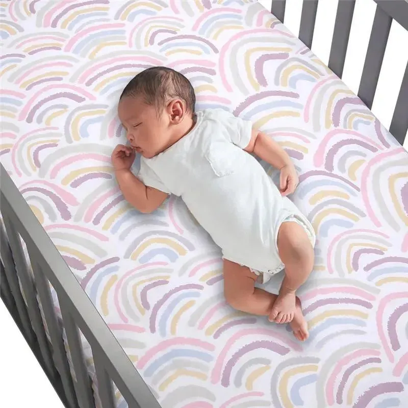 Lambs & Ivy - Baby Fitted Sheet, Rainbow