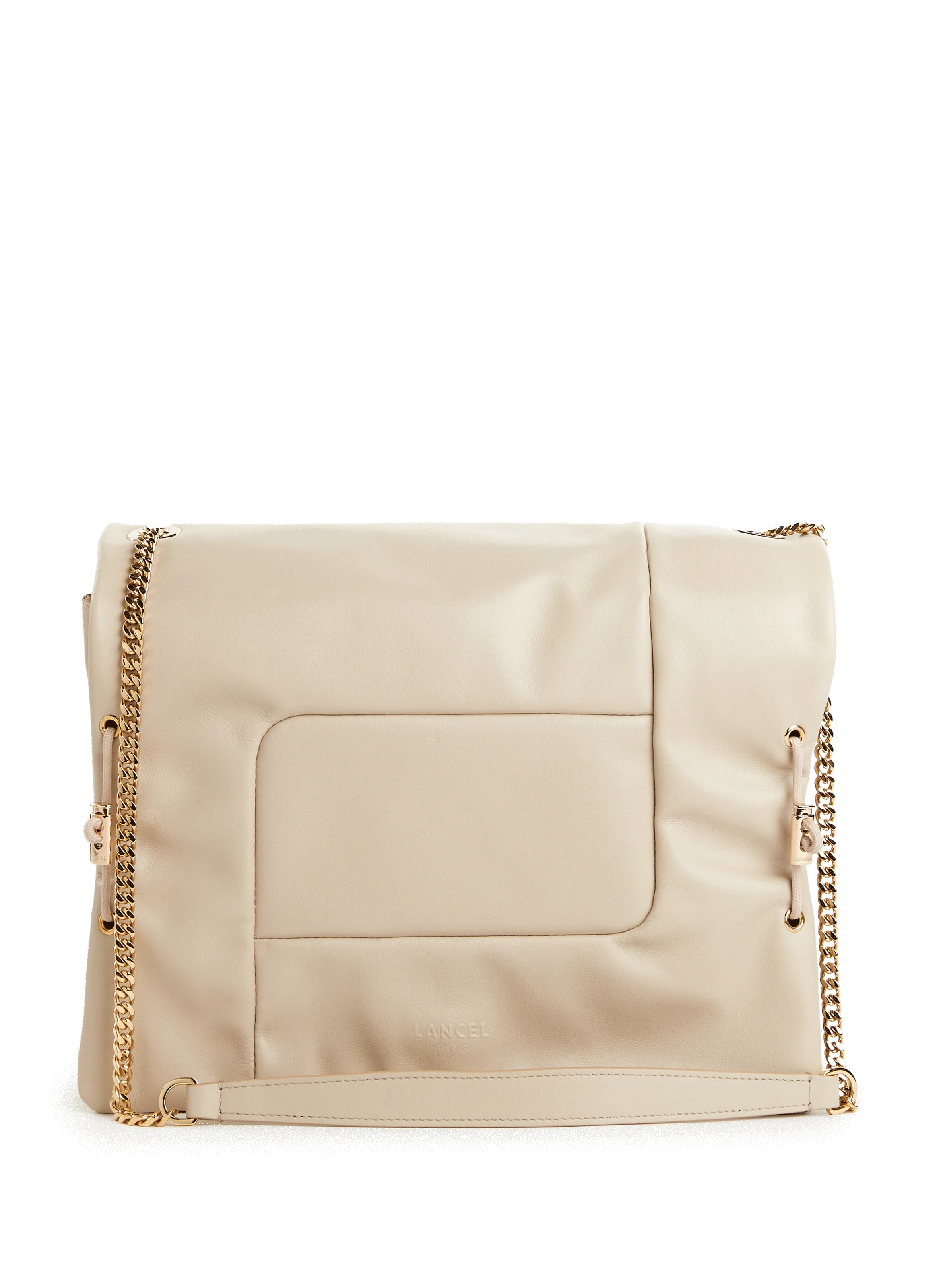 LANCEL  Billie leather bag - Beige