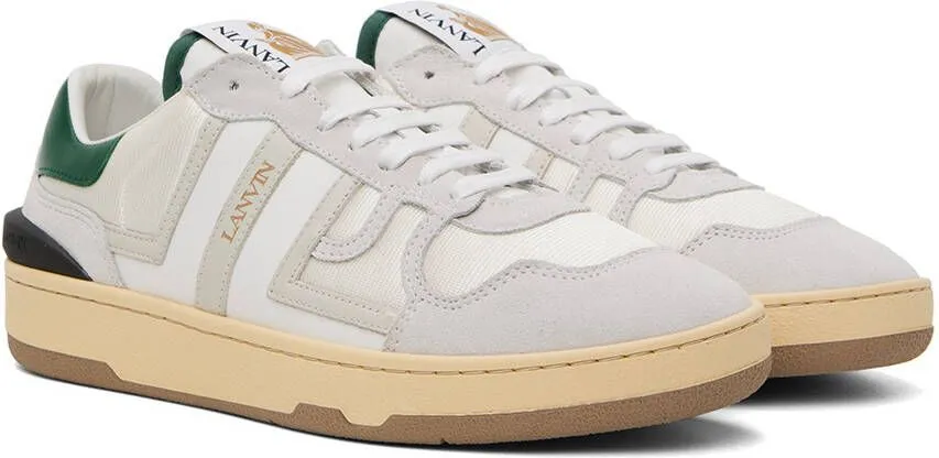 Lanvin Gray & Green Clay Sneakers