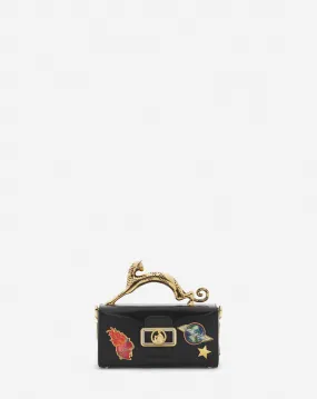 LANVIN x FUTURE PENCIL CAT NANO LEATHER BAG WITH PINS