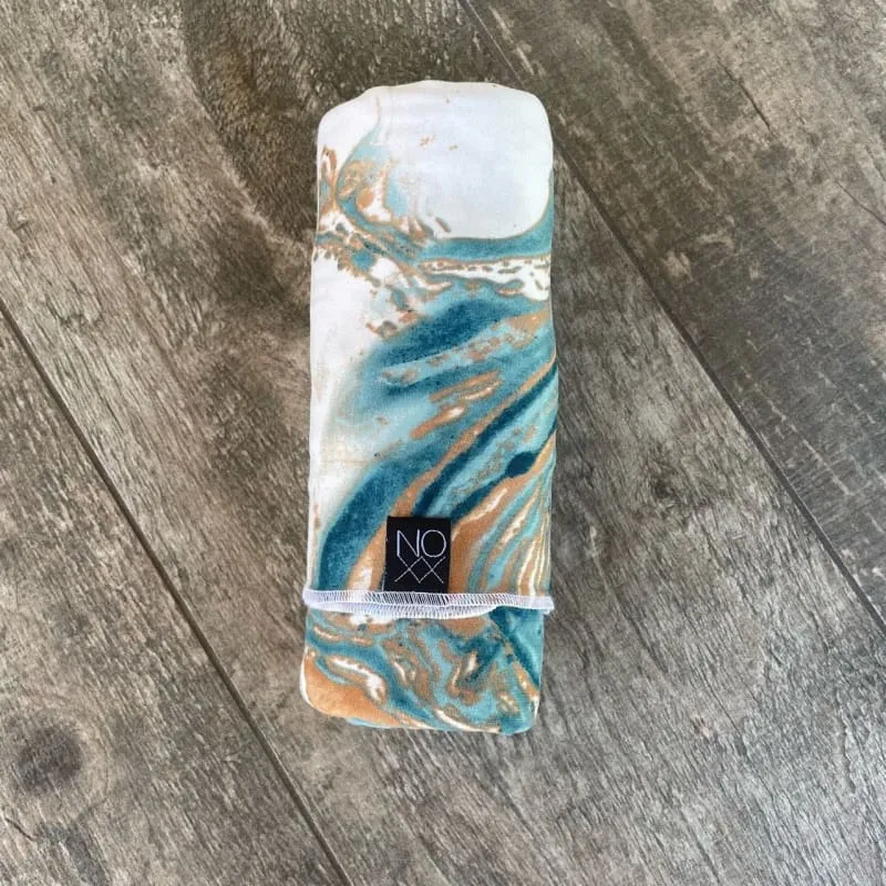 Last One! Teal Marble | Swaddle or Kids Throw Blanket