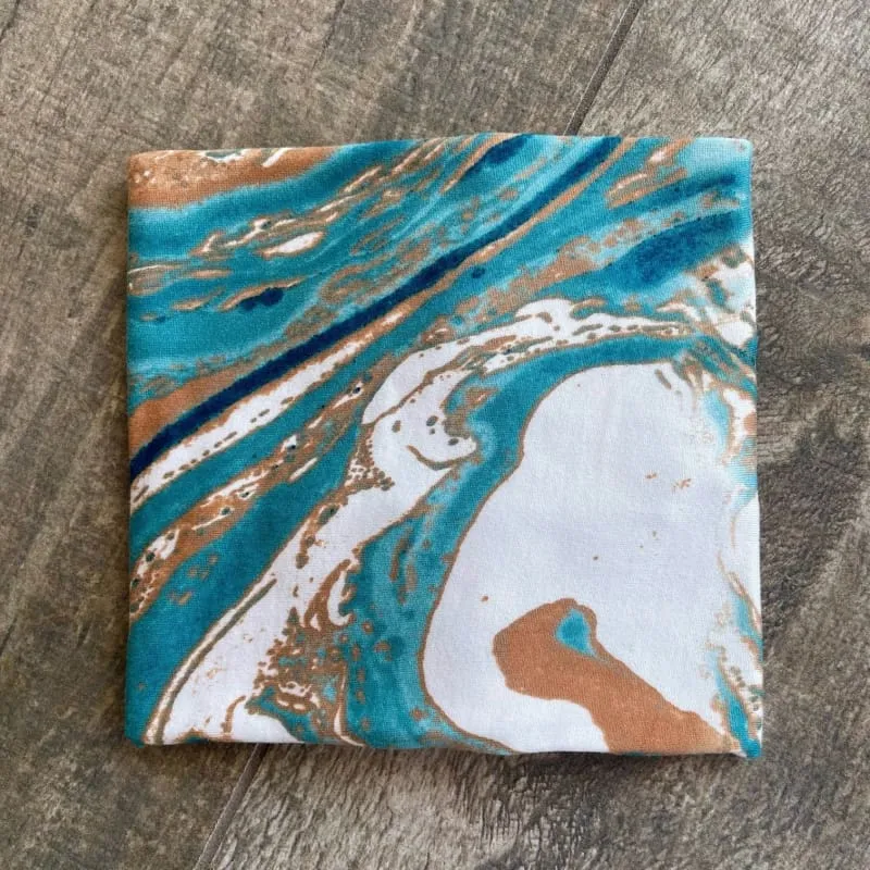 Last One! Teal Marble | Swaddle or Kids Throw Blanket