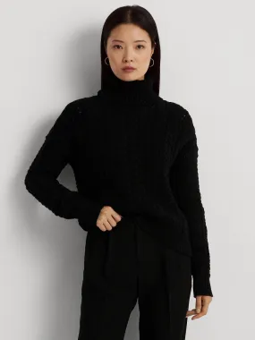 Lauren by Ralph Lauren Furqan-long Sleeve-pullover - Black