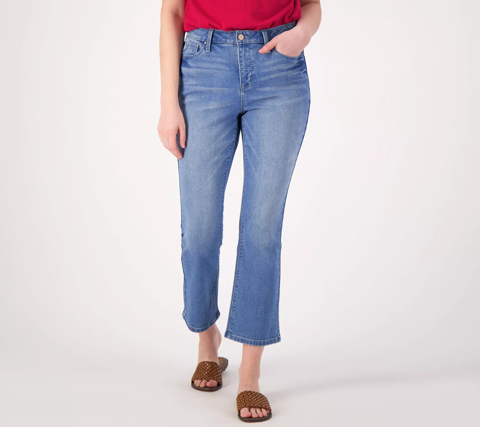 Laurie Felt Regular Forever Denim 5 Pocket Crop Baby Bell Jeans