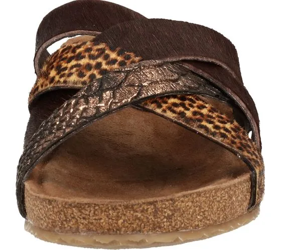 LAZAMANI mules de mujer zapatos de verano de moda separador de dedos 75.715 marrón