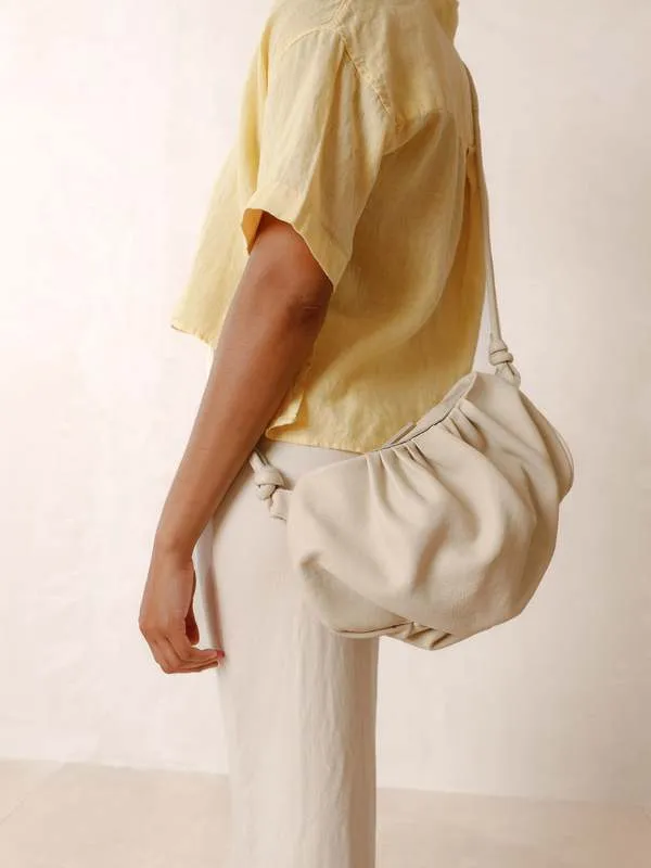 Leather Bag - Pebble White