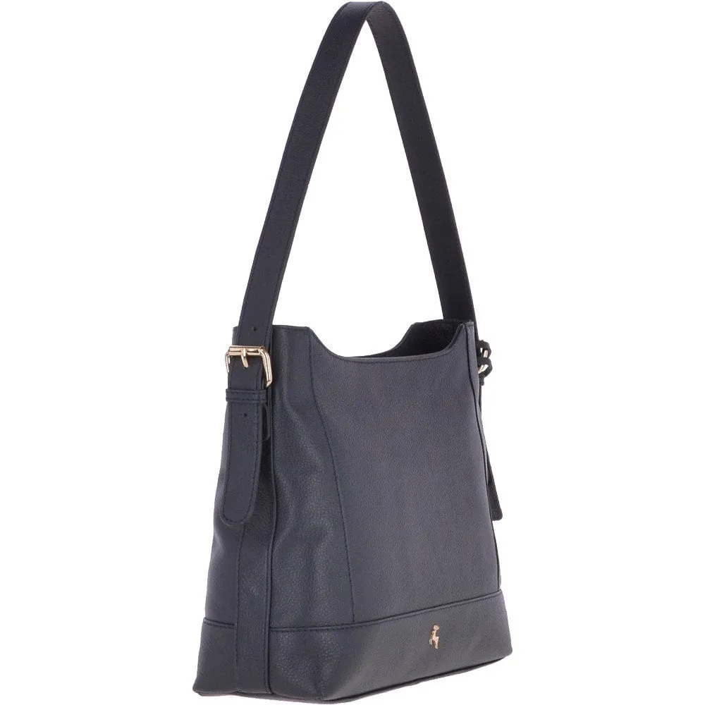 Leather Shoulder Work Bag Navy –  62429
