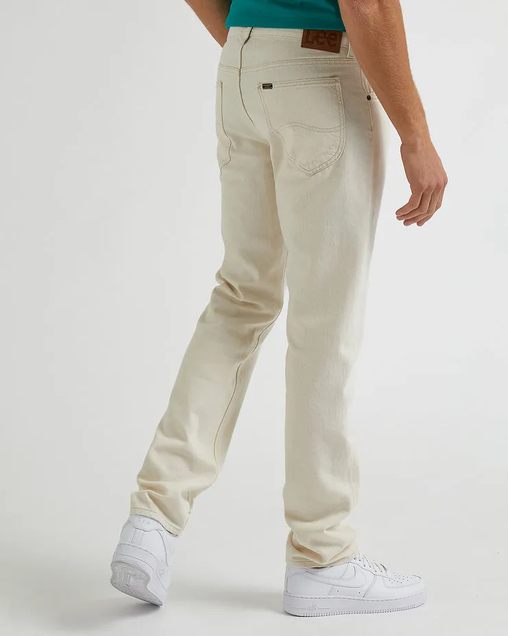 Lee Daren Zip Fly Regular Fit Hemp Twill Mens Jeans - Ecru