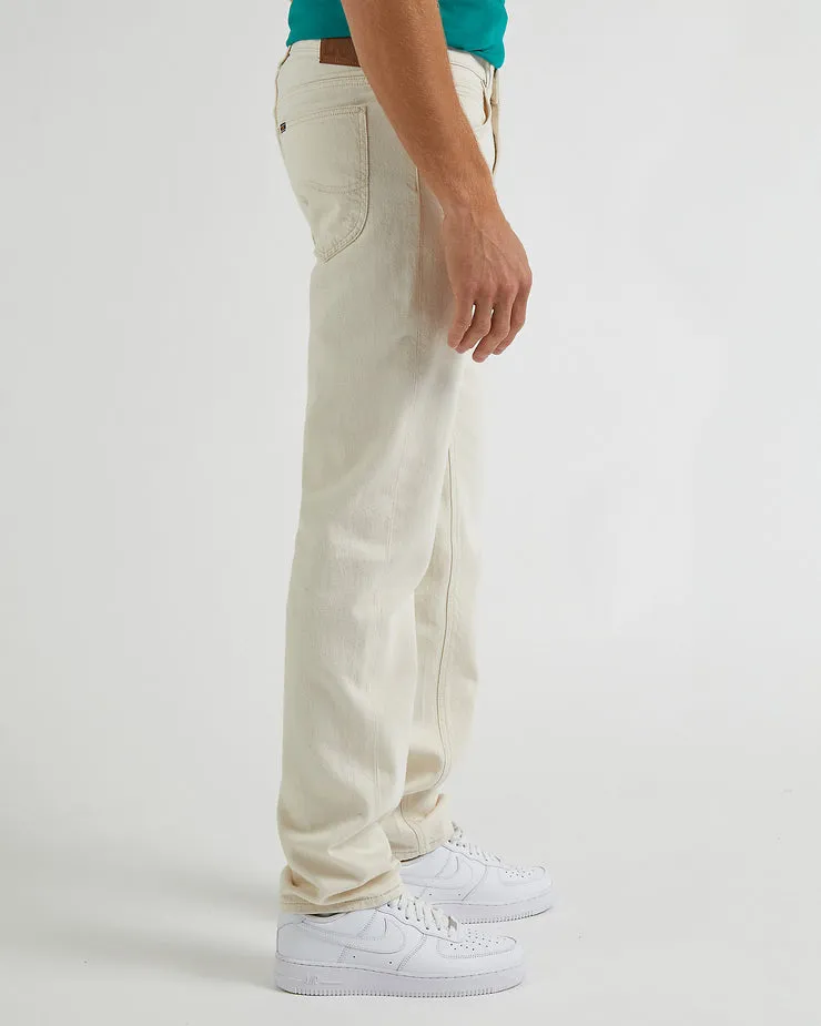 Lee Daren Zip Fly Regular Fit Hemp Twill Mens Jeans - Ecru