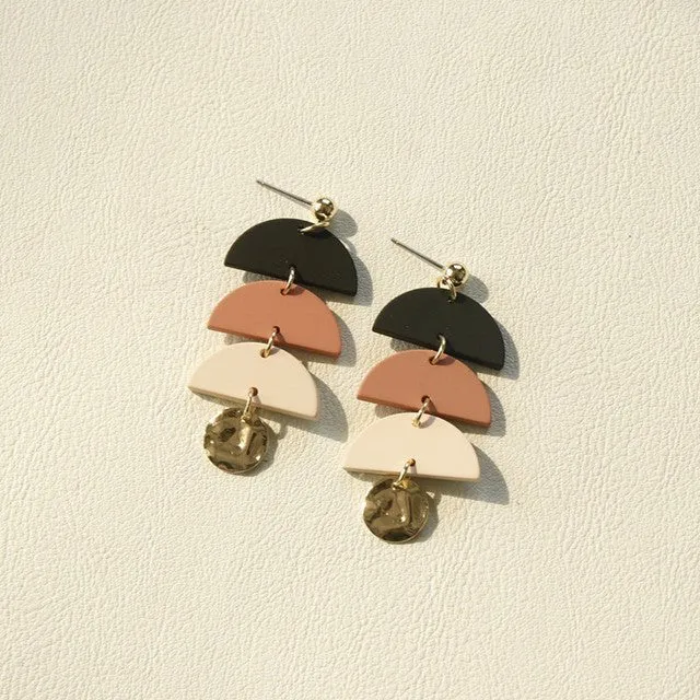 Leela - Colorful Expression Ploymer Clay Earrings