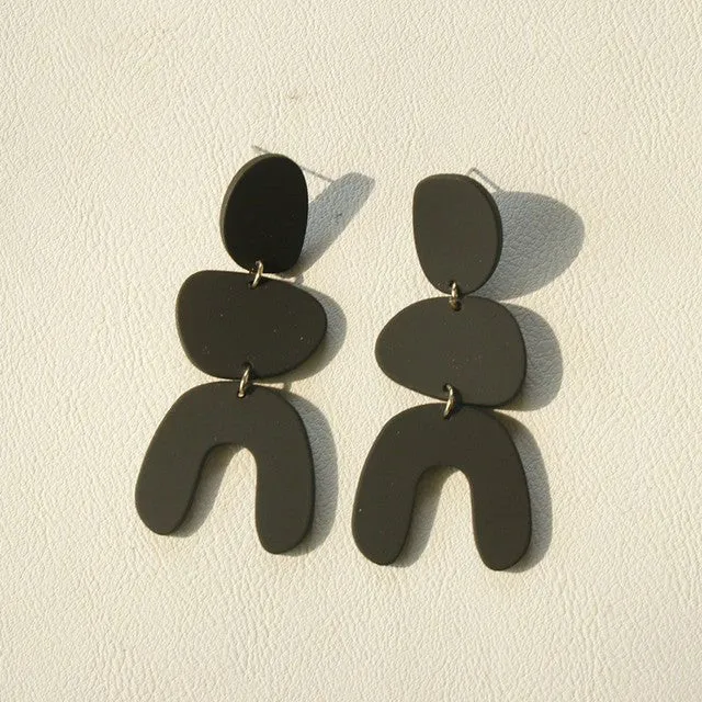 Leela - Colorful Expression Ploymer Clay Earrings