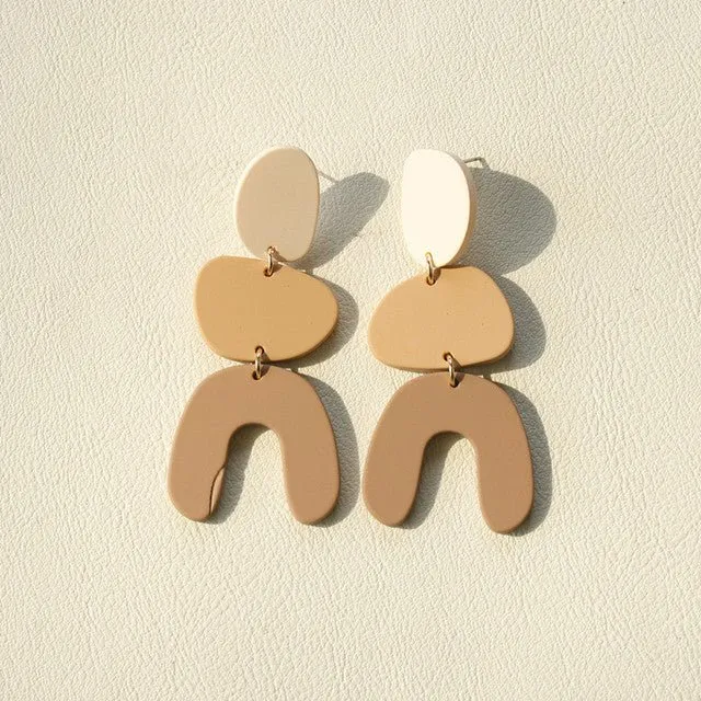 Leela - Colorful Expression Ploymer Clay Earrings