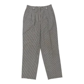 Les Copains Checked Trousers - 29W UK 12 Navy Wool