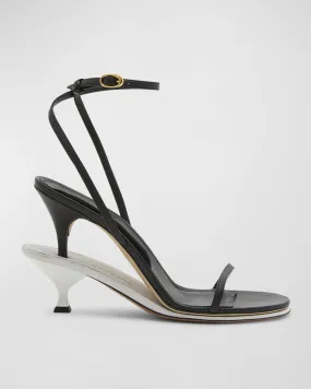 Les Doubles Ankle-Strap Bicolor Sandals