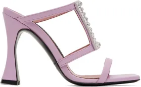 Les Petits Joueurs Purple Hoya Heeled Sandals