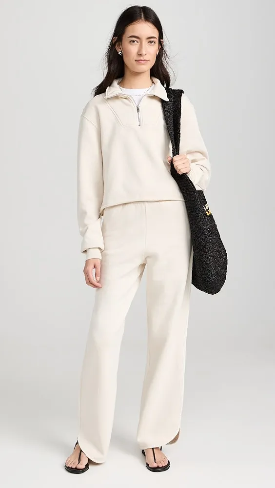 Les Tien   Haley Crop Half Zip Pullover 