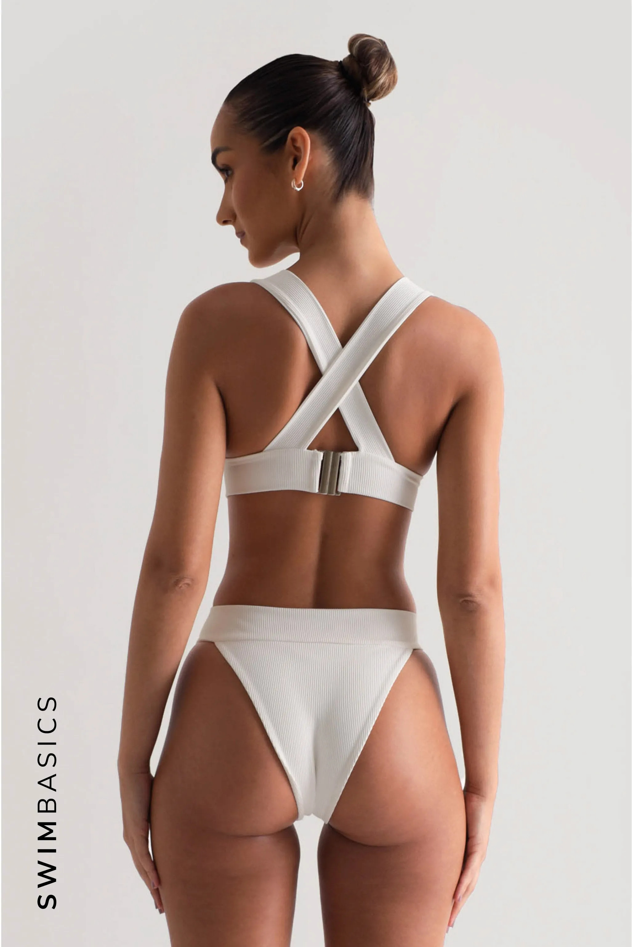 Levels Textured Bikini Top - White