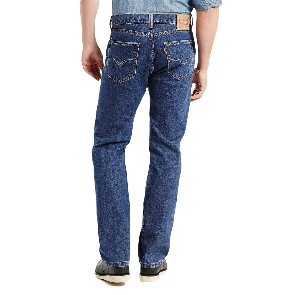 Levi's Mens 505 Regular Fit Jeans In Dark Stonewash