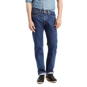 Levi's Mens 505 Regular Fit Jeans In Dark Stonewash