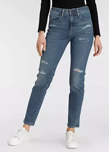 Levi’s 724 High Rise Destroyed Effect Straight Leg Jeans | Grattan