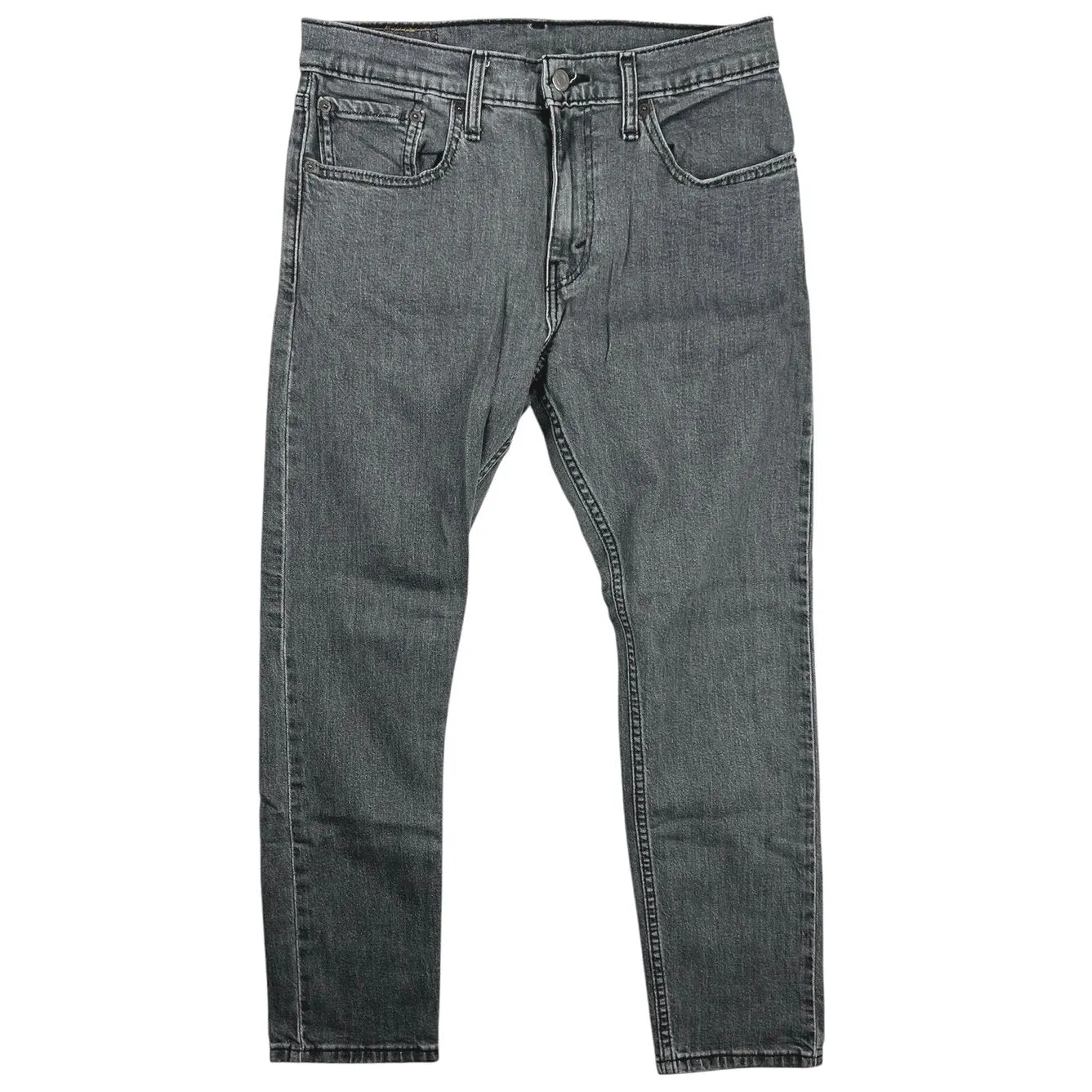 Levi's 512 Men's Black Washed Mid Rise Straight Leg Ankle Denim Jeans Sz 32x30